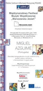 Warsztaty Miguela Azguime'a - Warszawska Jesień 2013
