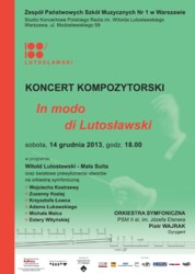 Konkurs Kompozytorski "In modo di Lutosławski"