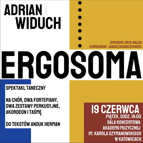 Grafika promująca koncert dyplomowy Adriana Widucha