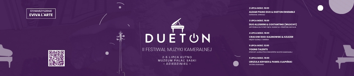 Grafika promująca "DuetON" - II Festiwal Muzyki Kameralnej w Kutnie