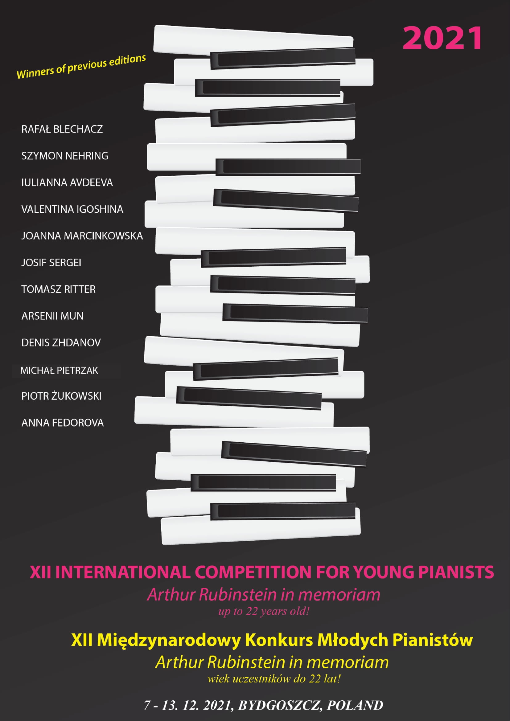 12th International Competition for Young Pianists Arthur Rubinstein in  memoriam