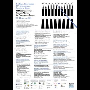 XI Międzynarodowy Festiwal Muzyki im. Prof. Józefa Świdra - program
