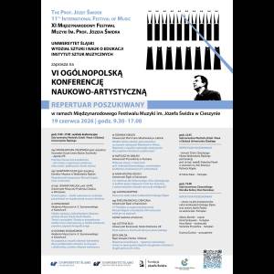 VI Ogólnopolska Konferencja Naukowo‑Artystyczna REPERTUAR POSZUKIWANY - program