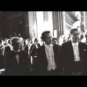 Tadeusz Dobrzański, Wiesław Ochman, Andrzej Hiolski po wykonaniu 