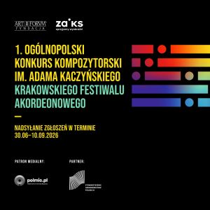 Grafika promująca I Ogólnopolski Konkurs Kompozytorski im. Adama Kaczyńskiego