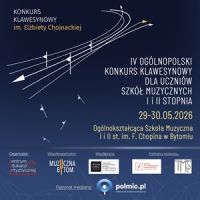 grafika promująca IV Ogólnopolski Konkurs Klawesynowy im. Elżbiety Chojnackiej