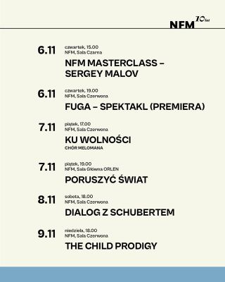 Premiera spektaklu "Fuga" w NFM