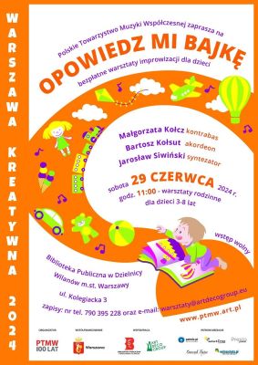 Rodzinne warsztaty improwizacji "Opowiedz mi bajkę” w Wilanowie