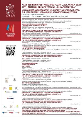 XXVII Jesienny Festiwal Muzyczny "Alkagran” oraz XIII Konkurs Akordeonowy im. Andrzeja Krzanowskiego