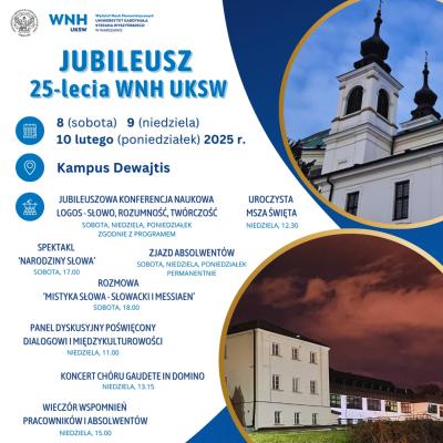 Jubileuszowa konferencja z okazji 25-lecia Wydział Nauk Humanistycznych UKSW  "Logos - Słowo, Rozumność, Twórczość"