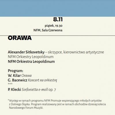 Koncert współczesnej muzyki polskiej w ramach obchodów dziesięciolecia Narodowego Forum Muzyki