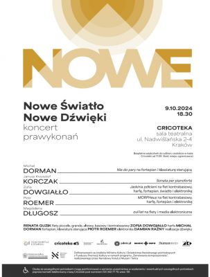 "Nowe światło, nowe dźwięki" - koncert prawykonań w Krakowie