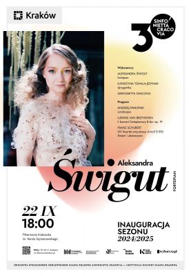 Inauguration of Sinfonietta Cracovia concert season 2024/2025 and Aleksandra Świgut