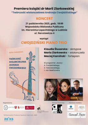 Book launch of Maria Ziarkowska’s “The cello works of Andrzej Cwojdziński”