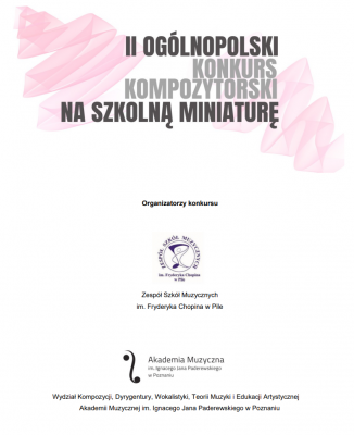 II Ogólnopolski Konkurs Kompozytorski na szkolną miniaturę