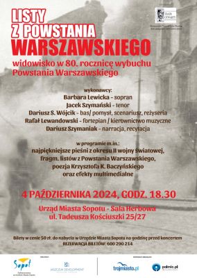 The musical-theatrical performance "Letters from the Warsaw Uprising" in Sopot