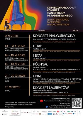 13th International Ignacy Jan Paderewski Piano Competition in Bydgoszcz