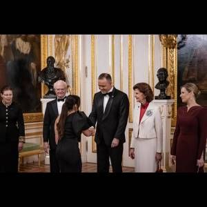 Szwedzka Para Królewska i Para Prezydencka na Zamku Królewskim w Warszawie.
