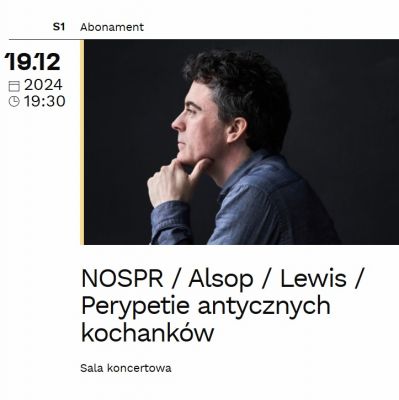 "Perypetie antycznych kochanków" w NOSPR