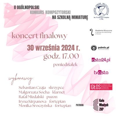 Concert of the winners of the 2nd National Composition Competition for a school miniature in Piła