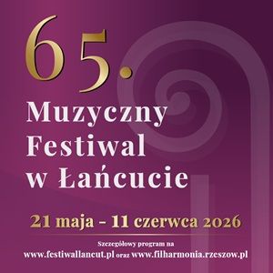 Grafika promująca 65. Muzyczny Festiwal w Łańcucie