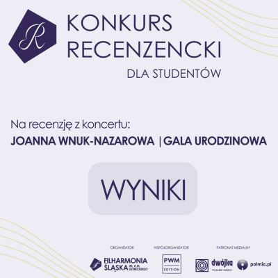 I Konkurs Recenzencki Filharmonii Śląskiej i pierwsi laureaci!